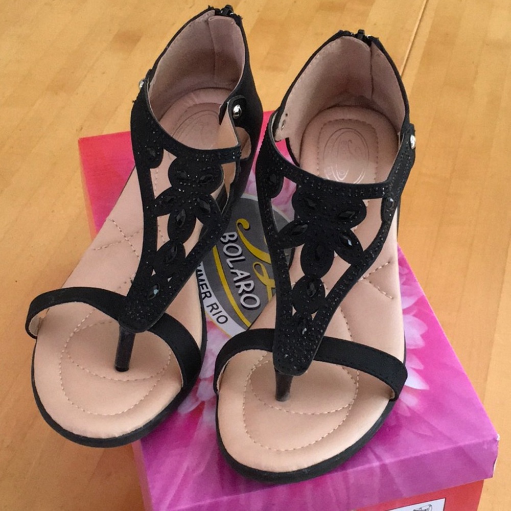 Wedge Black Sandal Bolaro by Summer Rio